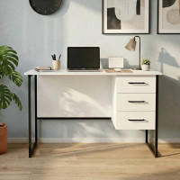 Письменный стол Ferrum-decor Гарри 75x140x70 черный ДСП Белое 16мм (FRD-103561)