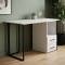 Письмовий стіл Ferrum-decor Отто 75x140x60 чорний ДСП Біле 16мм (FRD-103581)