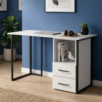 Письмовий стіл Ferrum-decor Отто 75x120x70 чорний ДСП Біле 16мм (FRD-103591)