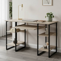 Письмовий стіл Ferrum-decor Тім 75x140x70 чорний ДСП Дуб Сонома 16мм (FRD-103981)