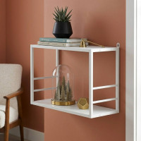 Книжкова полиця універсальна Ferrum-decor Стім 1 38x63x26 білий ДСП Біле 16мм (FRD-104091)