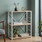 Этажерка 3/60 Ferrum-decor Серии Конект 73x60x28 белый ДСП Дуб Сан-Марино 16мм (FRD-104261)
