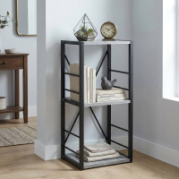 Етажерка 3/34 Ferrum-decor Серії Конект 73x34x28 чорний ДСП Бетон 16мм (FRD-104291)