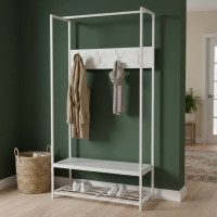 Вешалка напольная модульная Ferrum-decor Трелис 13 180x90x38 белый ДСП Белое 16мм (FRD-104331)