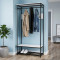 Вешалка напольная модульная Ferrum-decor Трелис 15 180x90x38 черный ДСП Белое 16мм (FRD-104361)