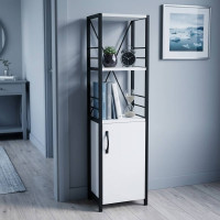 Этажерка 3/34 Ferrum-decor Серии Конект с тумбой 144x34x28 Черный ДСП Белое (FRD-104421)