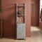 Этажерка 3/34 Ferrum-decor Серии Конект с тумбой 144x34x28 Серый ДСП Бетон (FRD-104441)