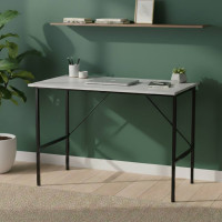 Стіл письмовий Line Тайм Ferrum-decor 750x1000x600 Чорний метал ДСП Біле 16 мм (FRD-104871)