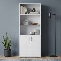 Шкаф Анжело Ferrum-decor на 5 полок с 2 дверями 1900x800x380 ДСП Белое 16 мм (FRD-105061)