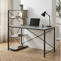 Комп'ютерний стіл Ferrum-decor Джек 75x120x70 Чорний ДСП Бетон (FRD-105319)