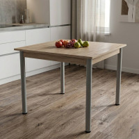 Стіл кухонний Ferrum-decor Агата 75x90x90 Сірий ДСП Сан-Марино 16мм (FRD-105639)