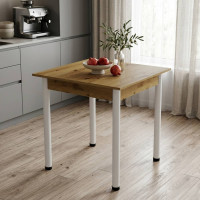 Стіл кухонний Ferrum-decor Агата 75x70x70 Білий ДСП Дуб Артизан 16мм (FRD-105669)