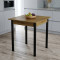 Стол кухонный Ferrum-decor Агата 75x80x80 Черный ДСП Дуб Артизан 16мм (FRD-105679)