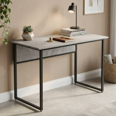 Стіл письмовий Коді Ferrum-decor 75x100x60 Чорний метал ДСП Бетон 16 мм (FRD-106579)