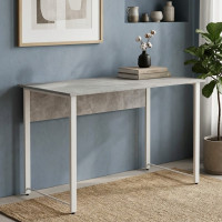 Стіл письмовий Курт Ferrum-decor 75x100x60 Білий метал ДСП Бетон 32 мм (FRD-106619)