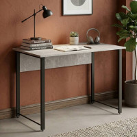 Стіл письмовий Курт Ferrum-decor 75x120x70 Чорний метал ДСП Бетон 16 мм (FRD-106639)