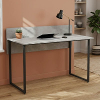 Стіл письмовий Скай Ferrum-decor 75x100x70 Чорний метал ДСП Бетон 16 мм (FRD-106669)