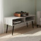 Тумба під ТВ Невада Ferrum-decor 45x100x38 Чорний метал ДСП Бетон 16 мм (FRD-106719)