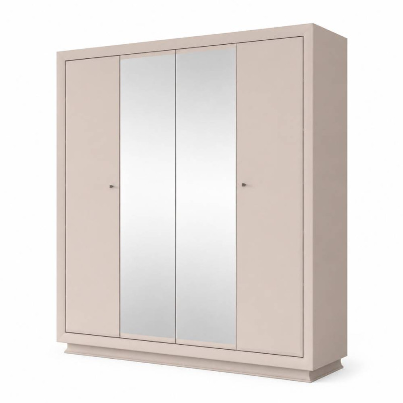Шафа з дзеркалом Ларго Класік ВМК (БРВ) SZF4D 4 двері Кашемір (BRW-131112)