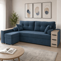 Кутовий ортопедичний диван Мекко Cube Shuttle NOVO 2650*1650 Pocket Spring Cocos тканина Bagama 48 (MEK-161476)