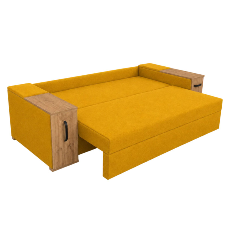 Диван розкладний ортопедичний Mekko President 2650*1155 Bonel Standart Hard Plus II категорія Allure Premium Yellow (MEK-161025)