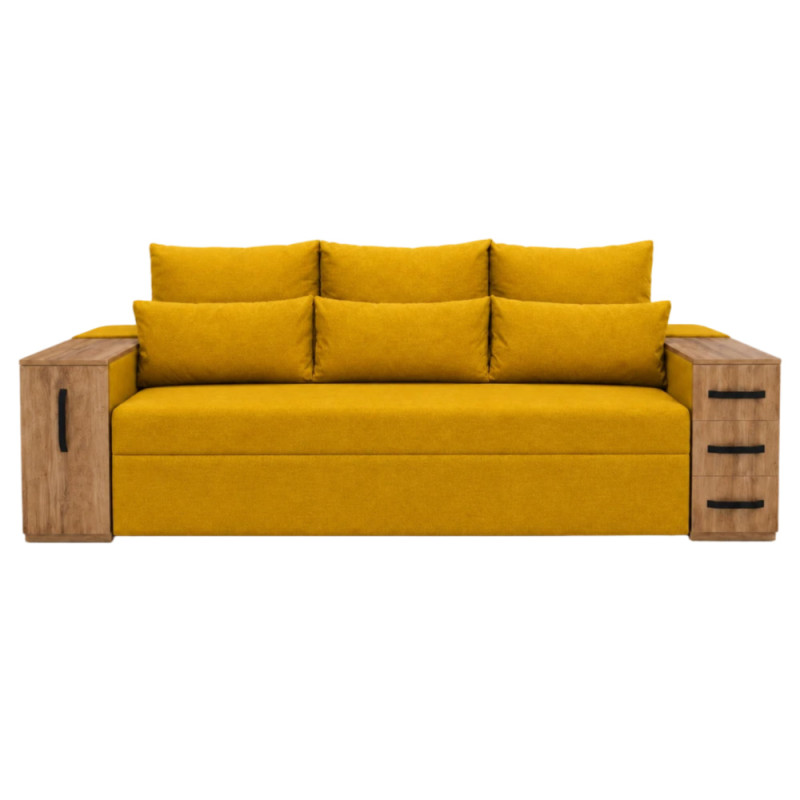 Диван розкладний ортопедичний Mekko President 2650*1155 Bonel Standart Hard Plus II категорія Allure Premium Yellow (MEK-161025)