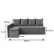 Кутовий диван ортопедичний iSmart MORRO Maxi єврокнижка 205x149 см (матрац Pocket spring) графіт Laura 15 (ISM-051355)