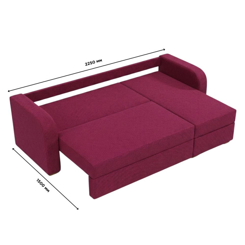 Кутовий диван ортопедичний Мекко Wilson 1950*1450 Lux тканина Bagama 23 (MEK-161516)