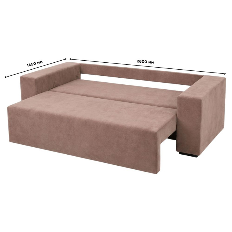 Ортопедичний диван Мекко Bono 2600*960 Gold II категорія Allure Premium Rose Beige (MEK-161416)