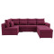 Кутовий ортопедичний диван Мекко Chester II 3400х1800 + пуф 1340х680 Bonel Standart Hard Plus тканина Bagama 23 (MEK-161696)