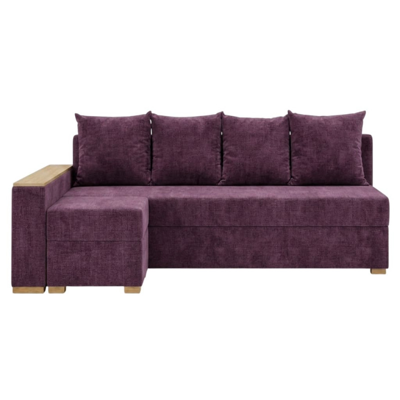 Кутовий ортопедичний диван Мекко Cube 2250×1430 Pocket Spring Cocos IV категорія Bestseller Plum (MEK-161546)