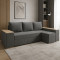 Кутовий ортопедичний диван Мекко Cube Comfort 2650x1600 Lux тканина Bagama 32 (MEK-161756)