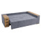 Кутовий ортопедичний диван Мекко Cube Shuttle 2600x1430 Gold II категорія Allure Premium Cool Grey (MEK-161145)