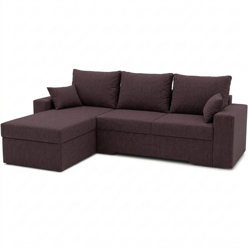 Кутовий ортопедичний диван Мекко Epoh 3000х1800 Lux II категорія Austin 7 Aubergine (MEK-161606)