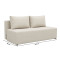 Диван прямий Mekko Mone 2000*980 Pocket Spring Cocos III категорія Austin 1 Ivory (MEK-161015)