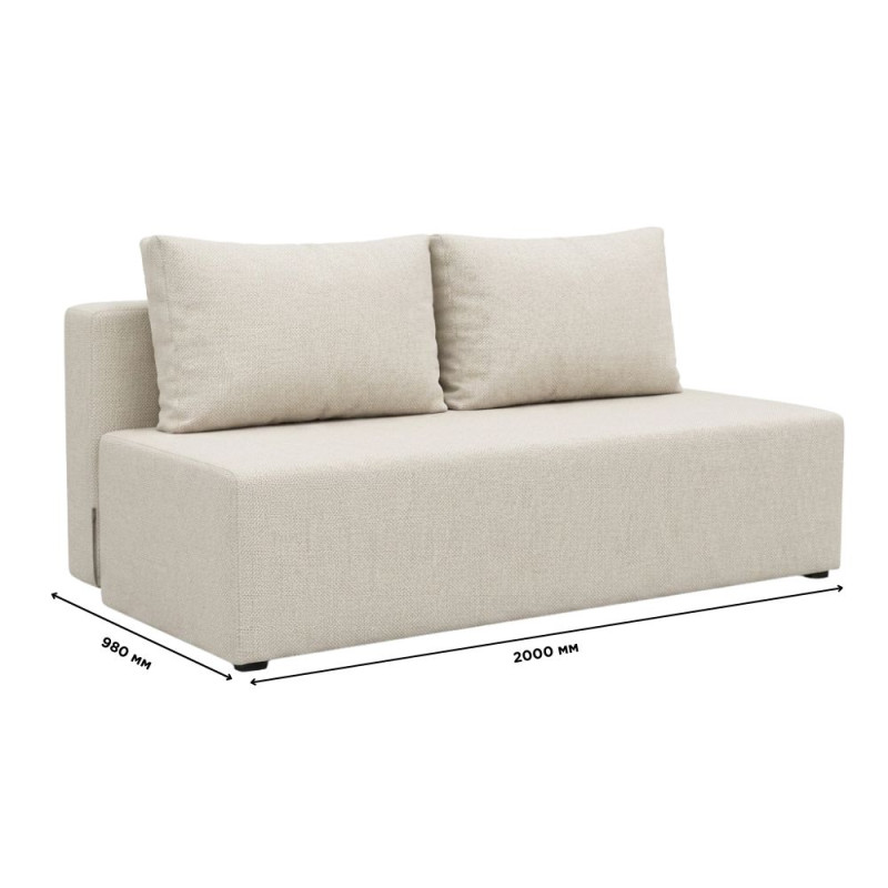 Диван прямий Mekko Mone 2000*980 Pocket Spring Cocos III категорія Austin 1 Ivory (MEK-161015)