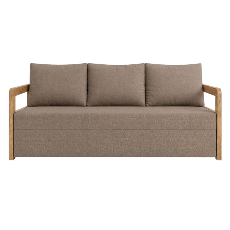 Ортопедичний диван Мекко Orion 2100×960 мм масив червоного дуба Pocket Spring Cocos Акційна тканина Bagama 33 (MEK-161686)