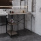 Стелаж-полиця Бафрум 405 Ferrum-decor для пральної машини 90x101x60,5 Чорний метал ДСП Дуб Кремона Канолло 16 мм (FRD-107613)