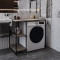 Стелаж-полиця Бафрум 405 Ferrum-decor для пральної машини 90x101x60,5 Чорний метал ДСП Дуб Кремона Канолло 16 мм (FRD-107613)