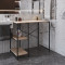 Стелаж-полиця Бафрум 405 Ferrum-decor для пральної машини 90x101x60,5 Чорний метал ДСП Дуб Сонома 16 мм (FRD-107393)