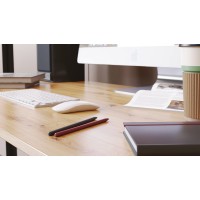 Комп'ютерний стіл Ferrum-decor Дейв 75x140x60 чорний ДСП Дуб Артизан 16 мм (FRD-107053)