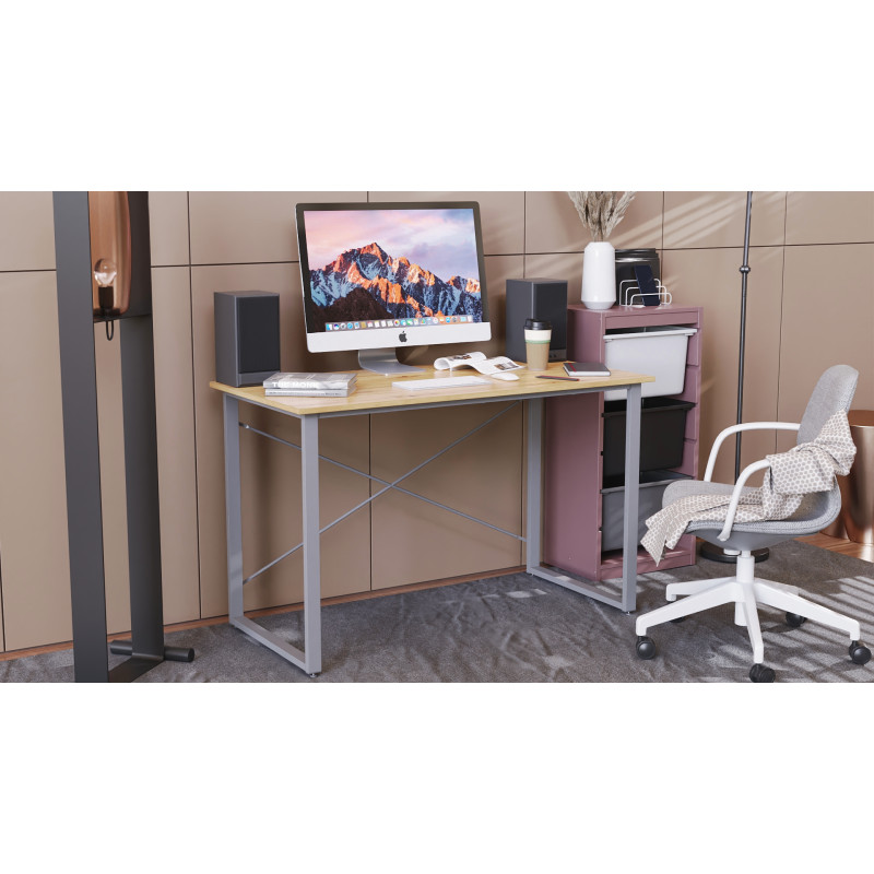 Комп'ютерний стіл Ferrum-decor Дейв 75x100x70 сірий ДСП Дуб Артизан 16 мм (FRD-107033)