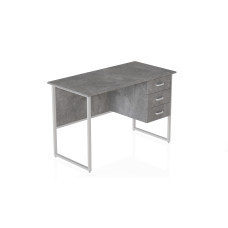 Комп'ютерний стіл Ferrum-decor Гаррі 75x120x70 білий ДСП Бетон 16 мм (FRD-107293)