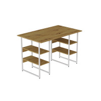 Комп'ютерний стіл Ferrum-decor Карен 75x140x60 білий ДСП Дуб Артизан 32 мм (FRD-107253)