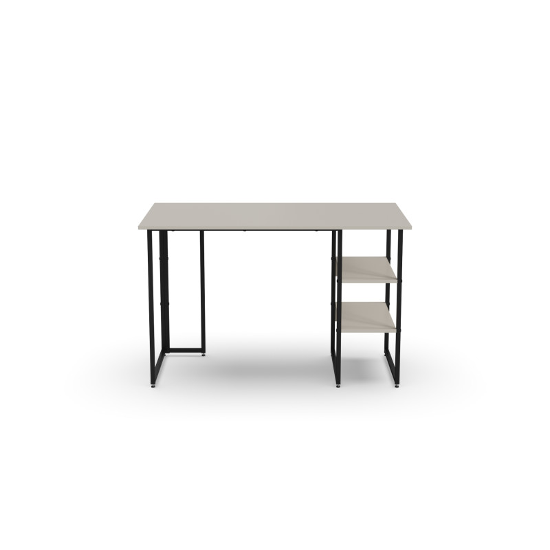 Стіл письмовий Кевин Ferrum-decor 75x120x60 Чорний метал ДСП Кашемір 16 мм (FRD-108123)