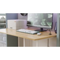Комп'ютерний стіл Ferrum-decor Кевін 75x120x70 білий ДСП Дуб Артизан 32 мм (FRD-107223)