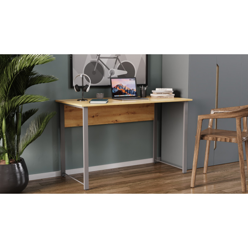 Комп'ютерний стіл Ferrum-decor Курт 75x120x70 сірий ДСП Дуб Артизан 16 мм (FRD-107153)