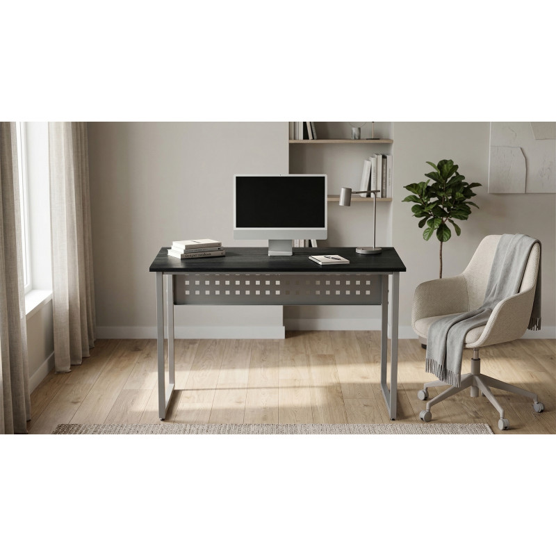 Стіл письмовий Майк Ferrum-decor 75x100x60 Сірий метал ДСП Каштан Арвадонна 16 мм (FRD-108263)