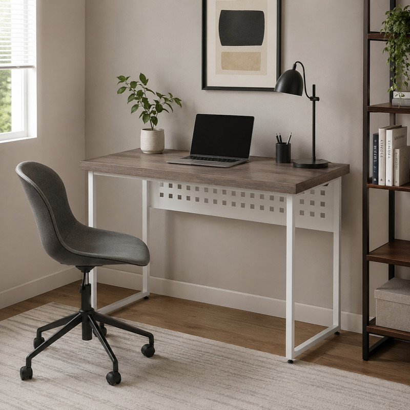 Стіл письмовий Майк Ferrum-decor 75x100x60 Білий метал ДСП Дуб Кремона Канолло 32 мм (FRD-108193)