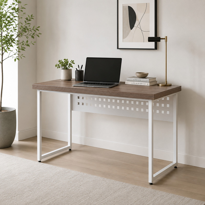 Стіл письмовий Майк Ferrum-decor 75x100x60 Білий метал ДСП Дуб Кремона Канолло 32 мм (FRD-108193)